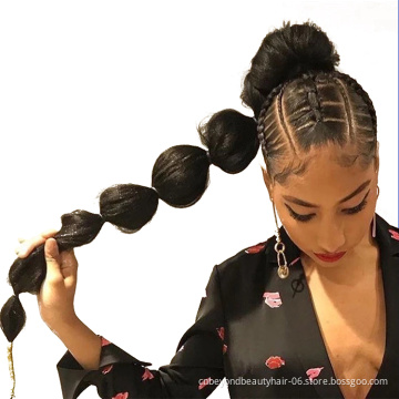 Synthetic Afro Kinky Straigt Drawstring Bubble marley braids Ponytail Clip in Hairpieces